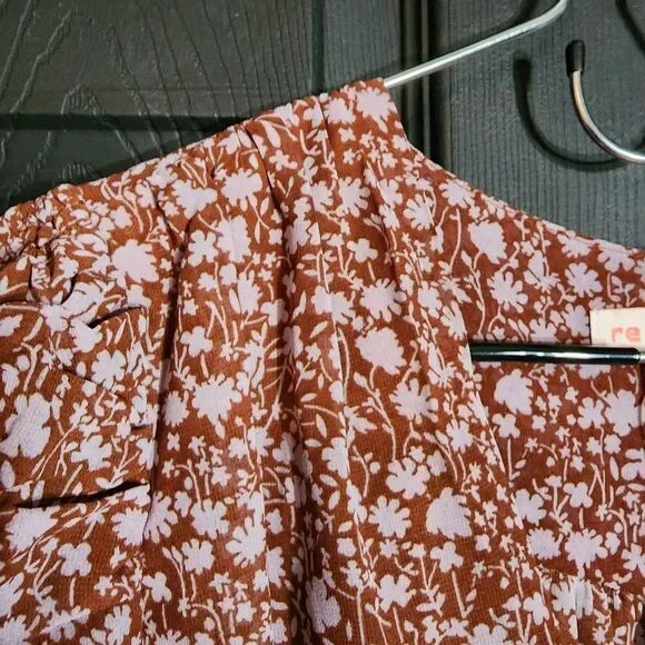 re:named 'Raven' Girly Romantic Ruched Mini Dress Ditsy Floral Cottagecore - Picture 13 of 16